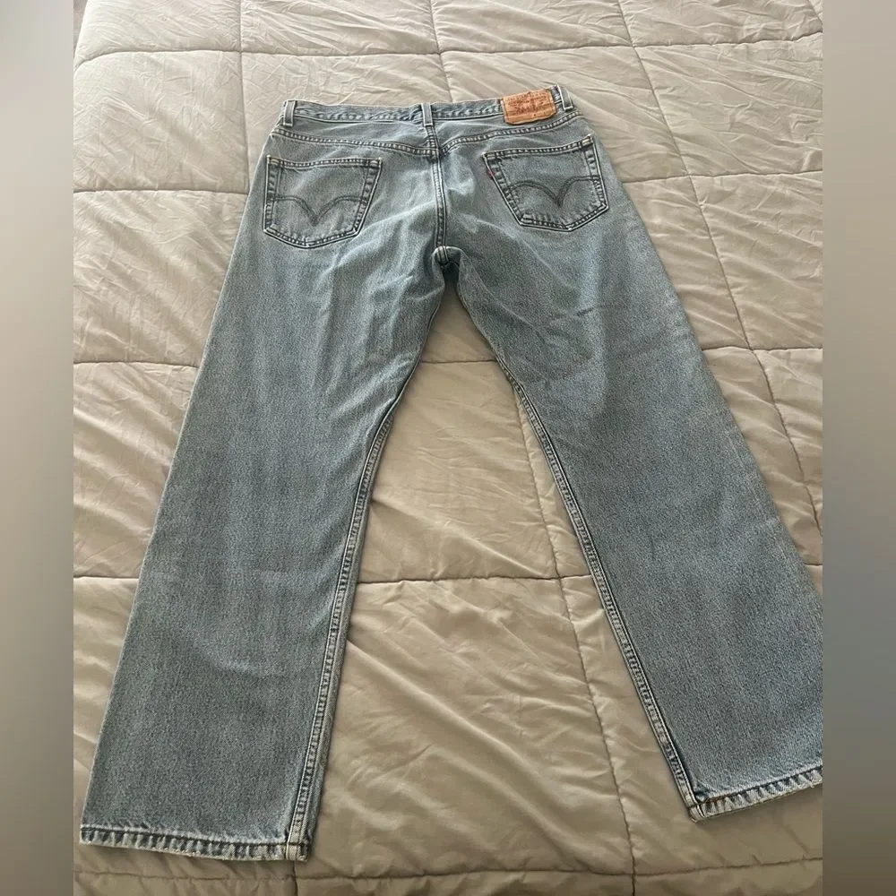 Levi's Light Blue 505 Regular Fit Men's Jeans Size 36X30